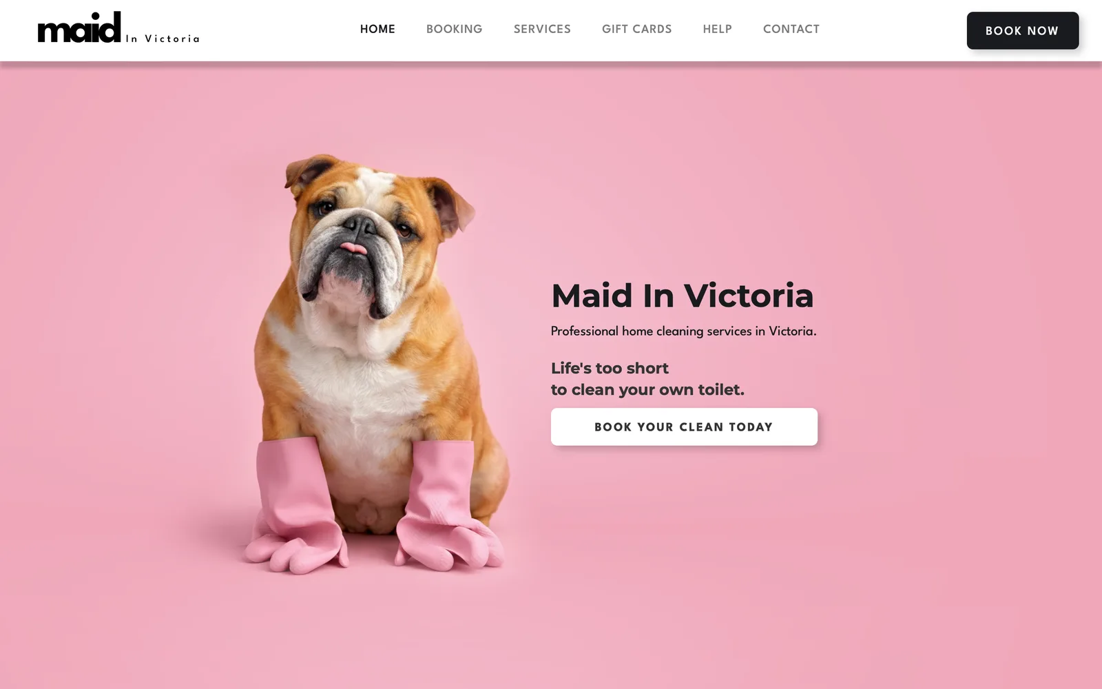 Maid in Victoria website
