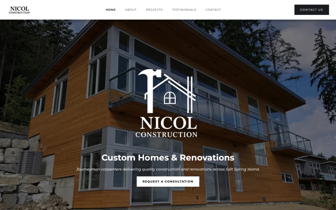 Nicol Construction website