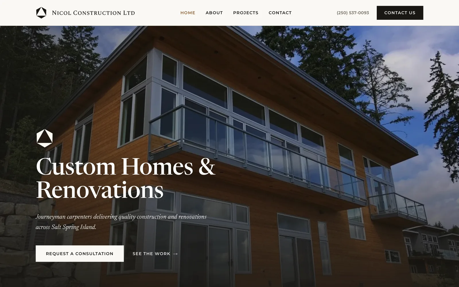 Nicol Construction website